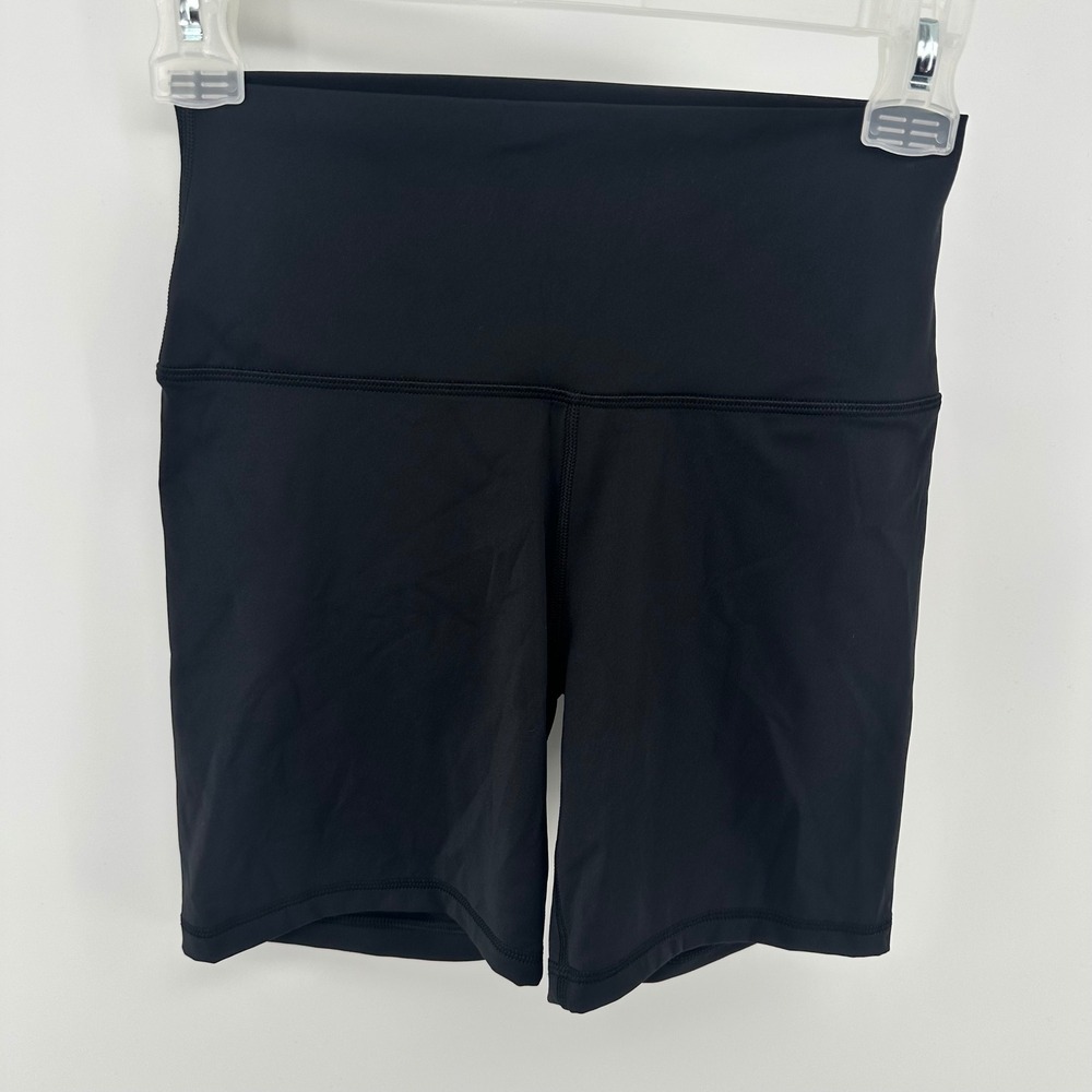 CRZ YOGA High Waisted Biker Shorts Black Performance Size S 4 6 NEW